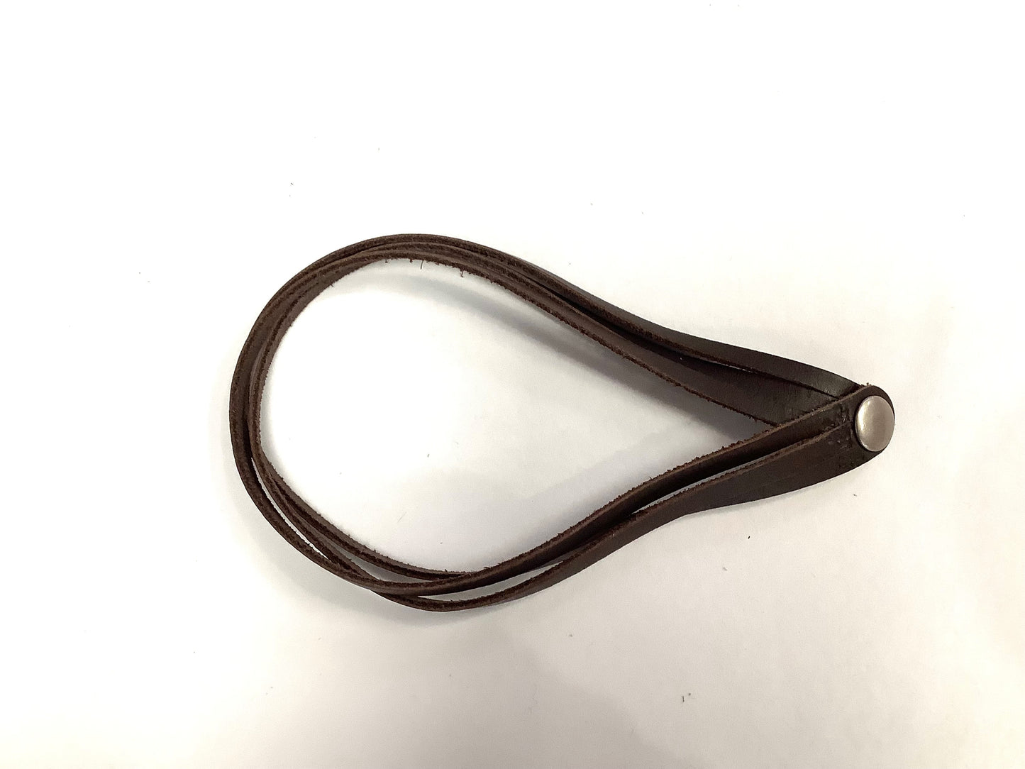 Bracelet cuir à trois branches brun foncé