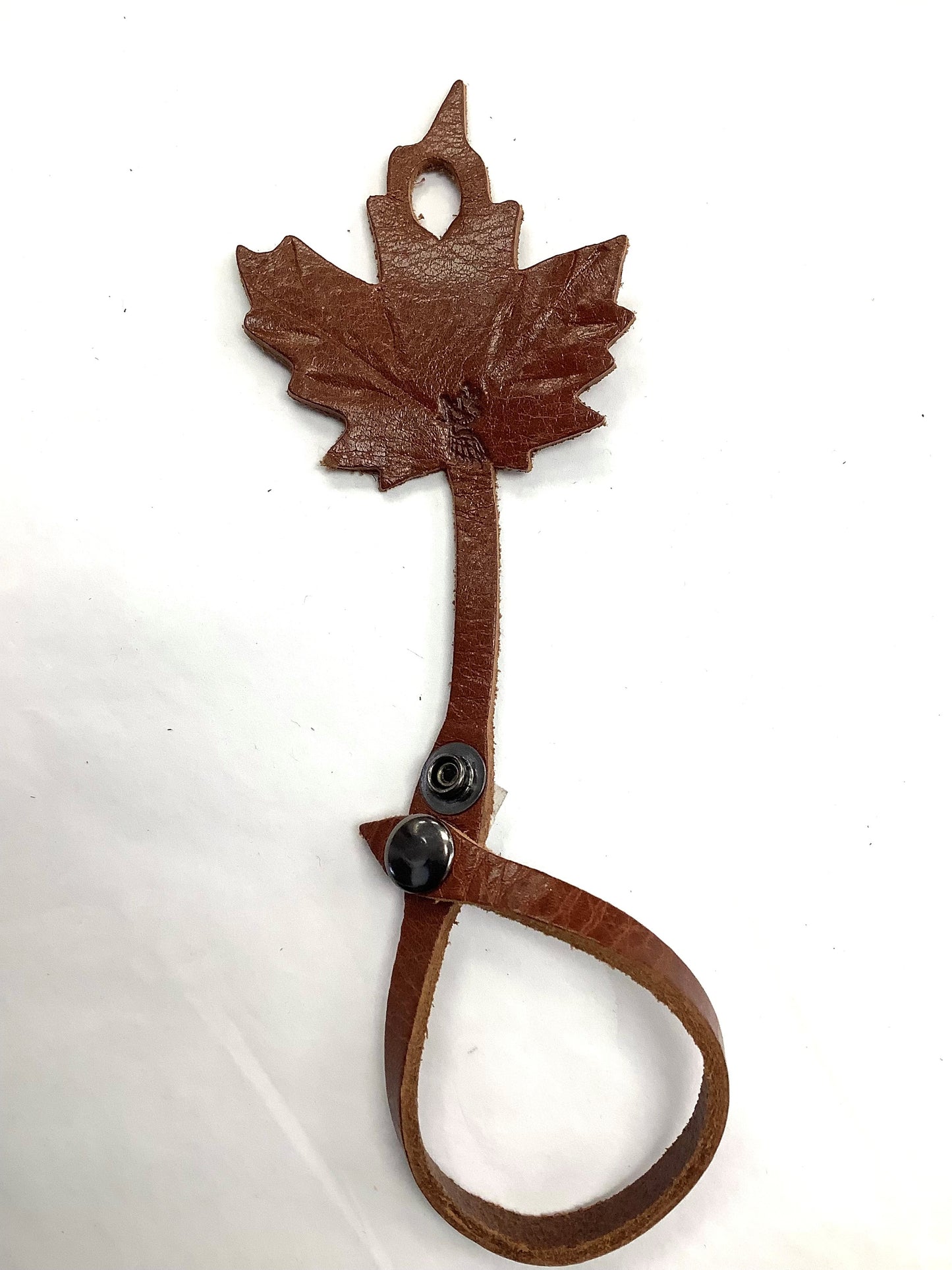 Bracelet cuir feuille d'érable