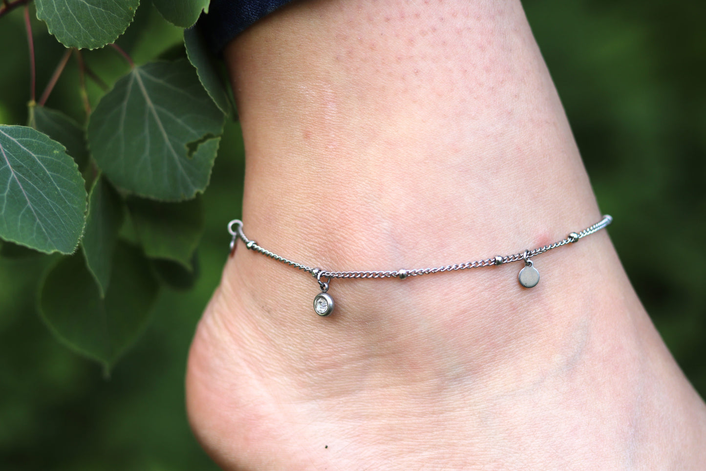 Ankle chain - swarovski - Créart