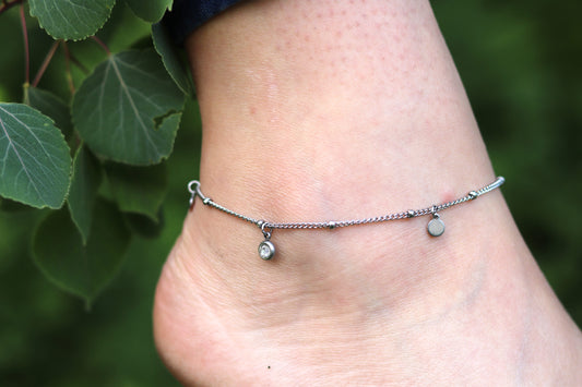 Ankle chain - swarovski - Créart