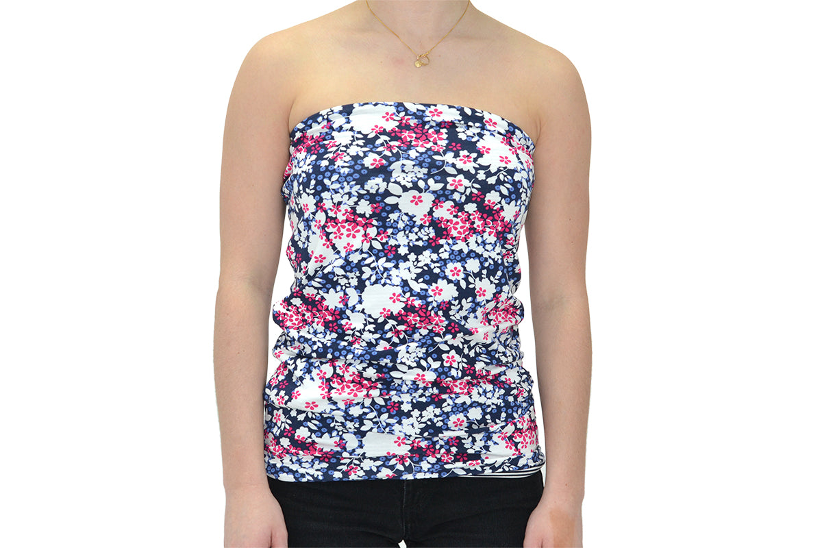 3 en 1 Baluchon Fleurs Bleues et Roses Ligné