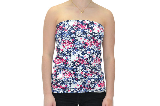 3 en 1 Baluchon Fleurs Bleues et Roses Ligné