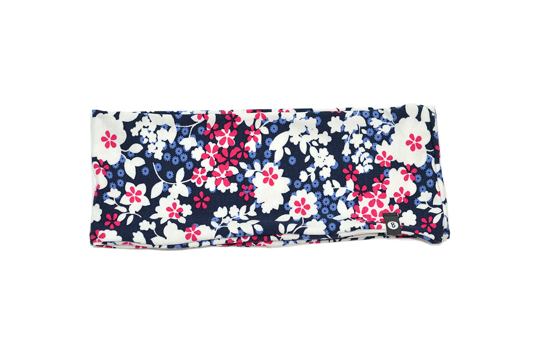 Bandeau Baluchon Large Fleurs Bleues et Roses