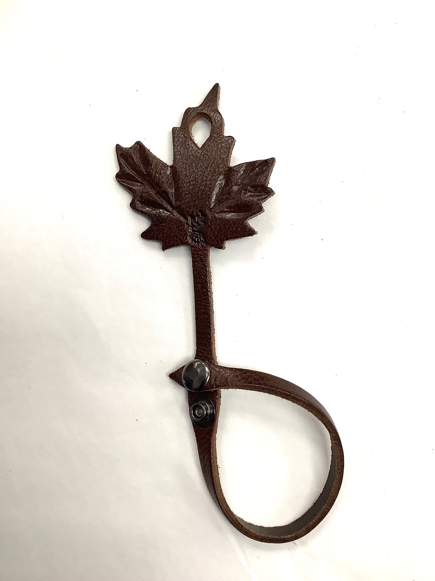 Bracelet cuir feuille d'érable
