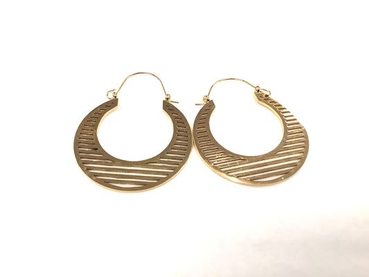 Boucles d’oreilles Rayée - Or - Création Fish