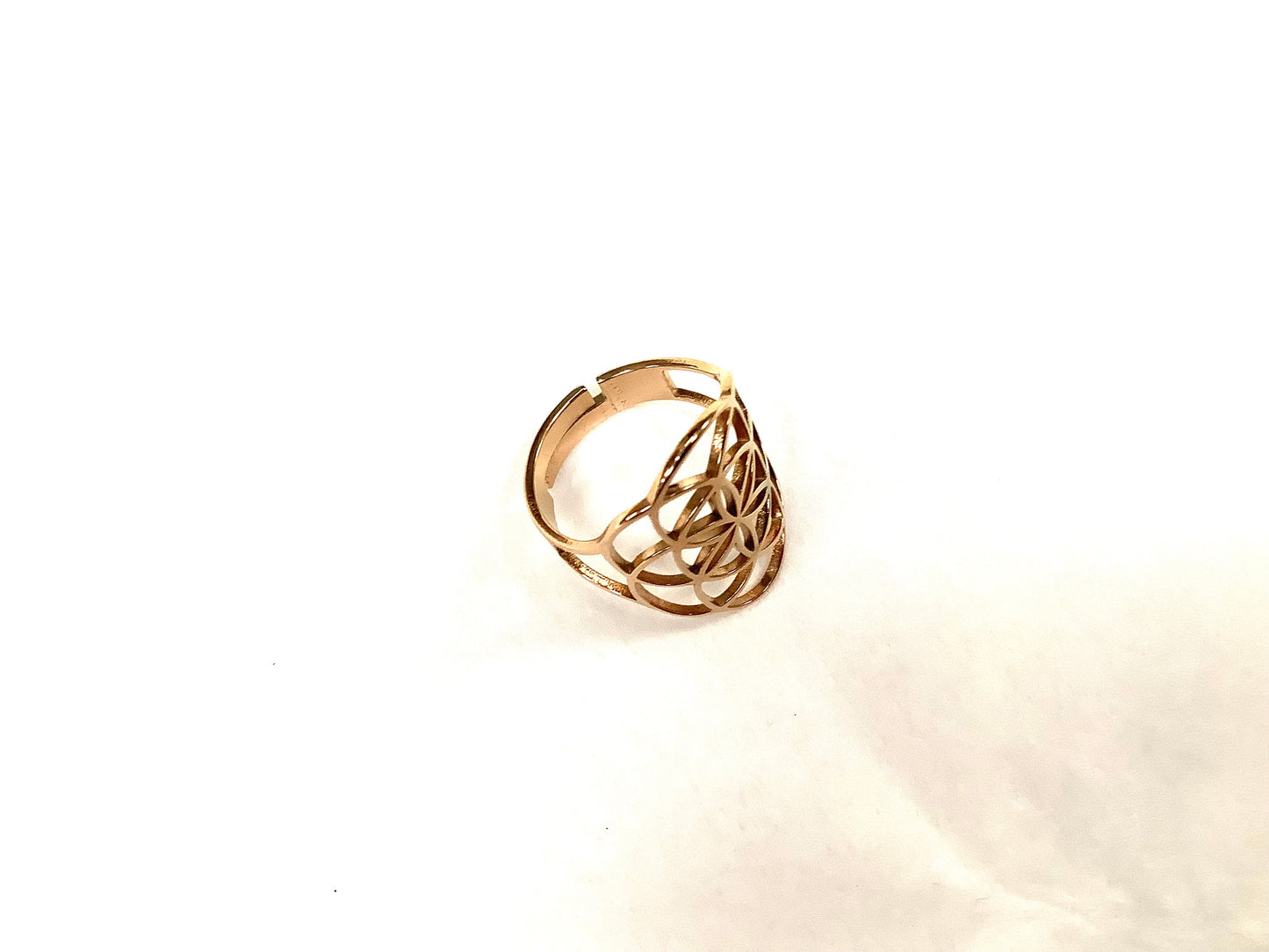 Bague - Fleur de vie II - Or Rose - Création Fish