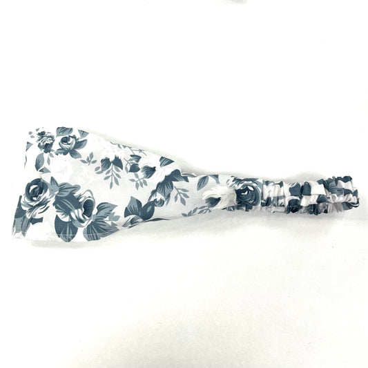 Bandeau Gris Fleurs Bleu Blanc - Rouge Canapé