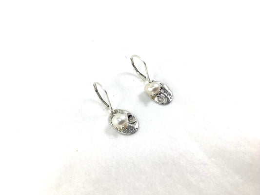 Boucles d'oreilles Petites ovale perlé - Marie-Ève Bordeleau