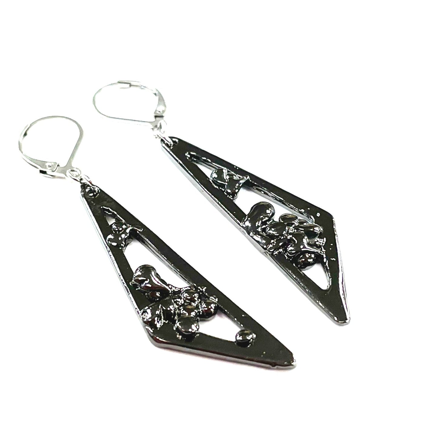 Suspendues à l'oreille Triangle Fondue 45mm - Rouge Bijoux