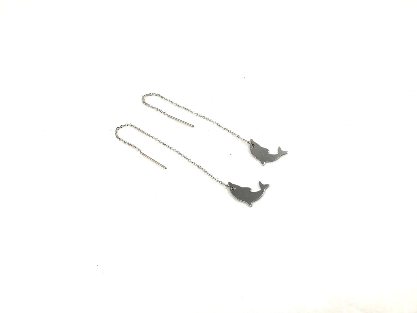 Boucles d'oreilles Dauphins - Rouge Inox