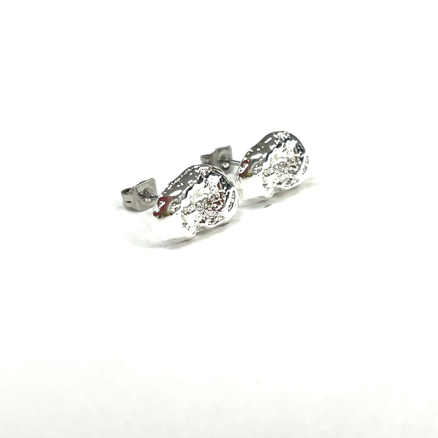 Boucles à l'oreille Pépite Fondue 10mm - Rouge Bijoux