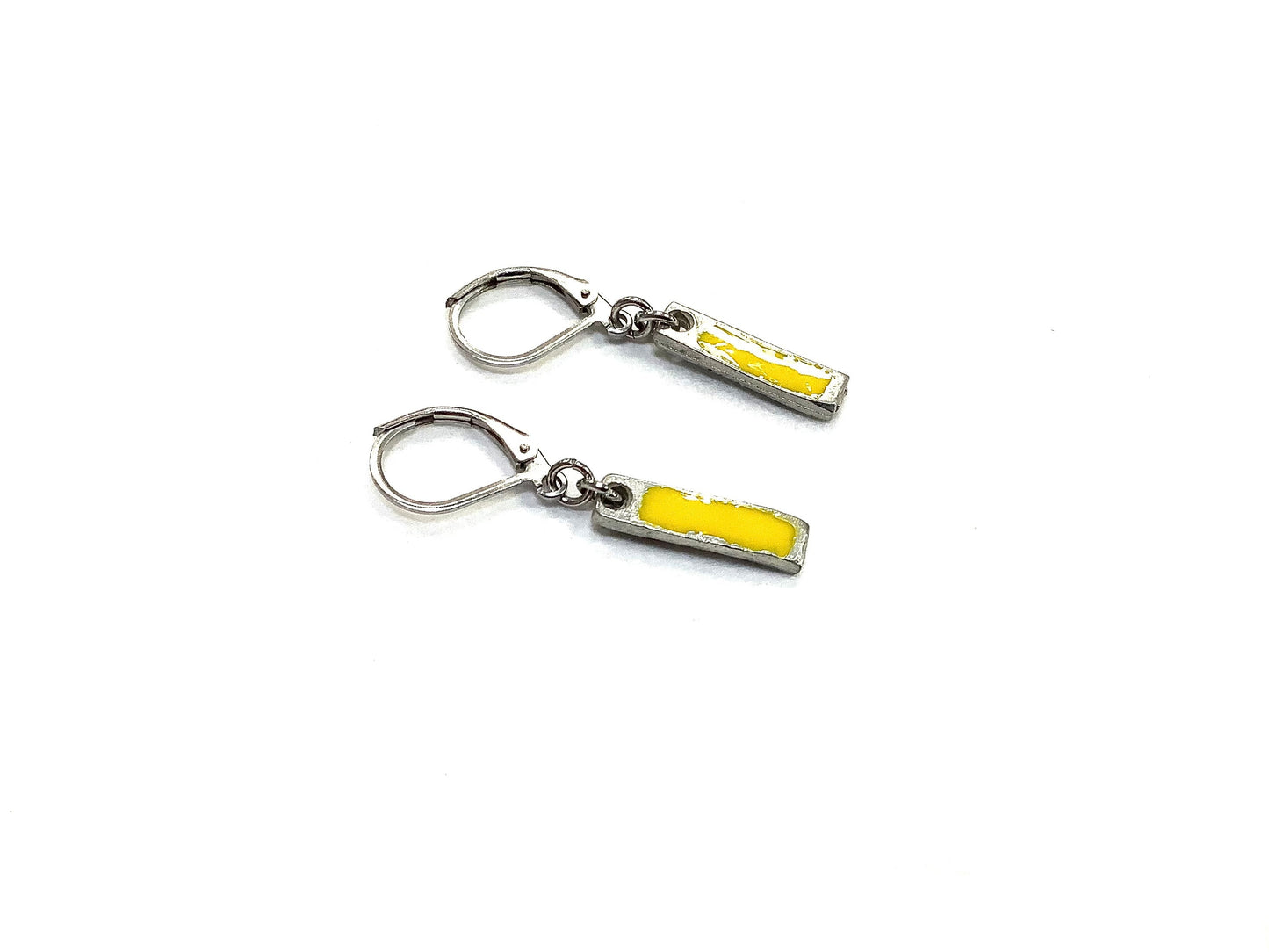 Suspendues à l'oreille Tige Art 17mm - Rouge Bijoux