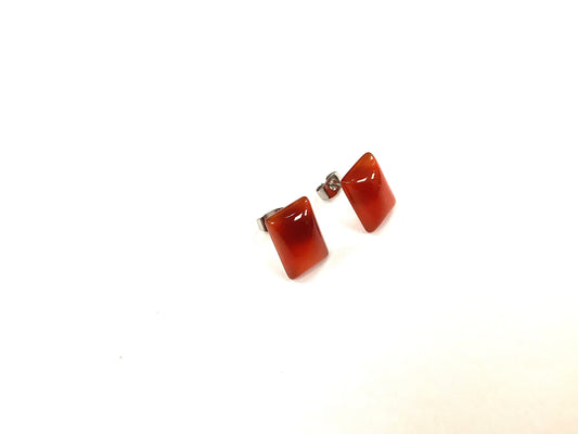 Boucles d'oreilles Feu - Rouge Inox