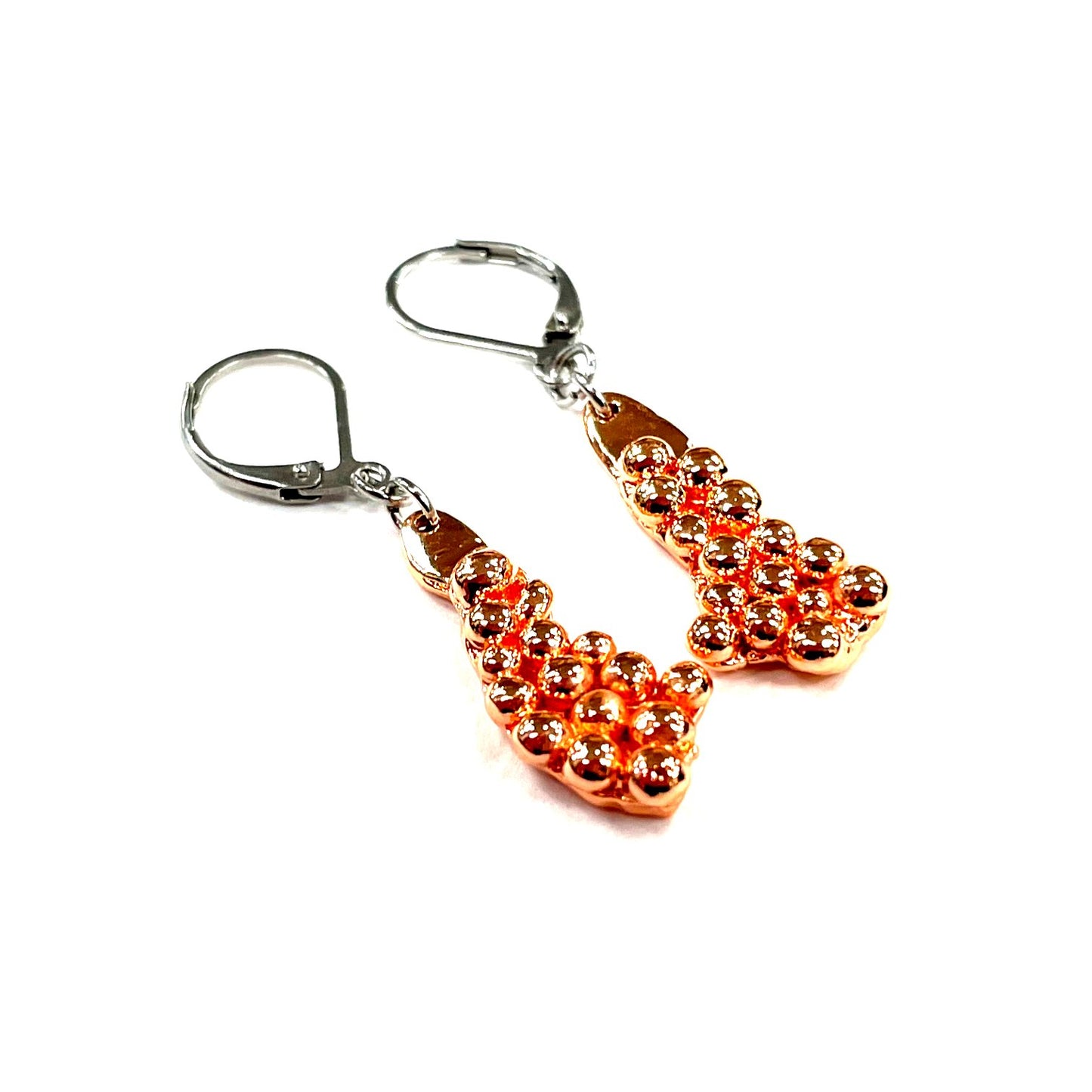 Suspendues à l'oreille Triangle Fondue 25mm - Rouge Bijoux