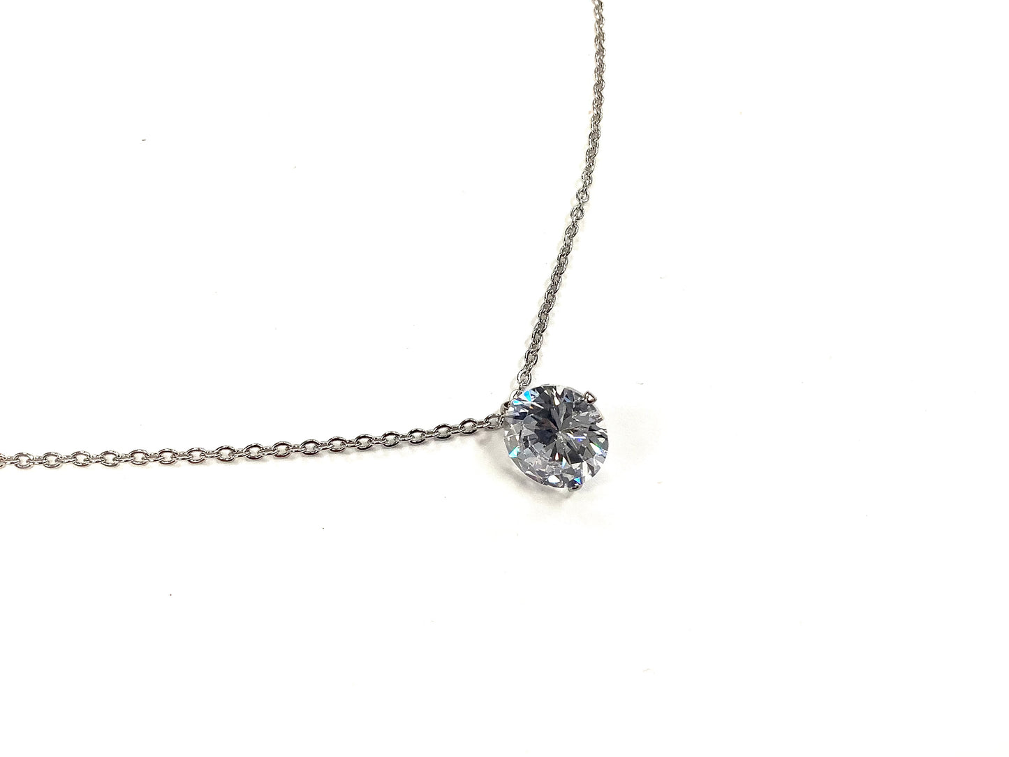 Collier Zircon - Rouge Inox