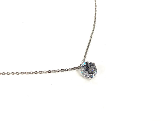 Collier Zircon - Rouge Inox