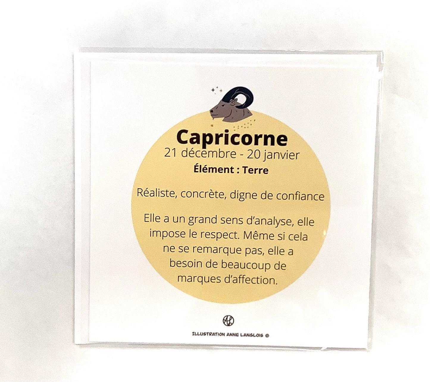 Carte Capricorne - Créations Anne Langlois