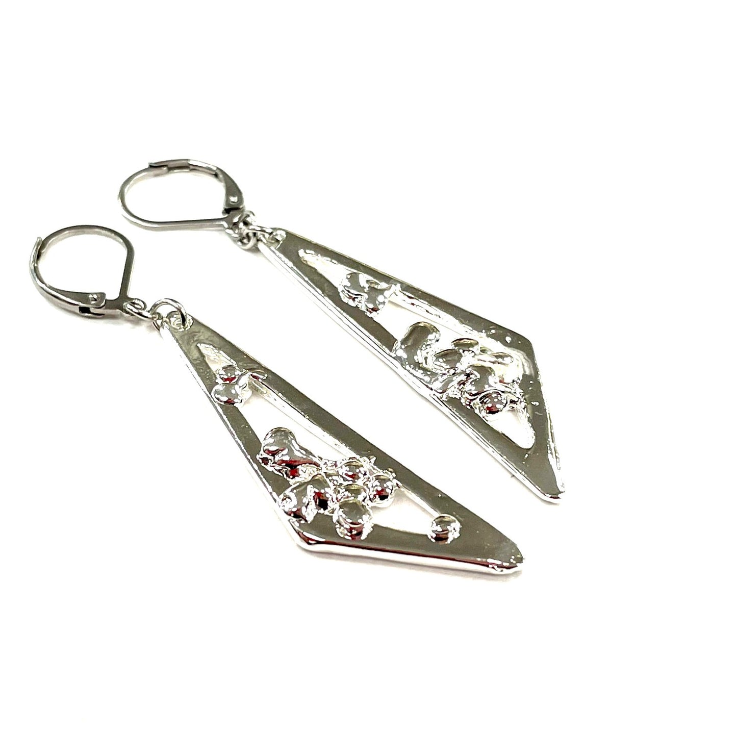 Suspendues à l'oreille Triangle Fondue 45mm - Rouge Bijoux