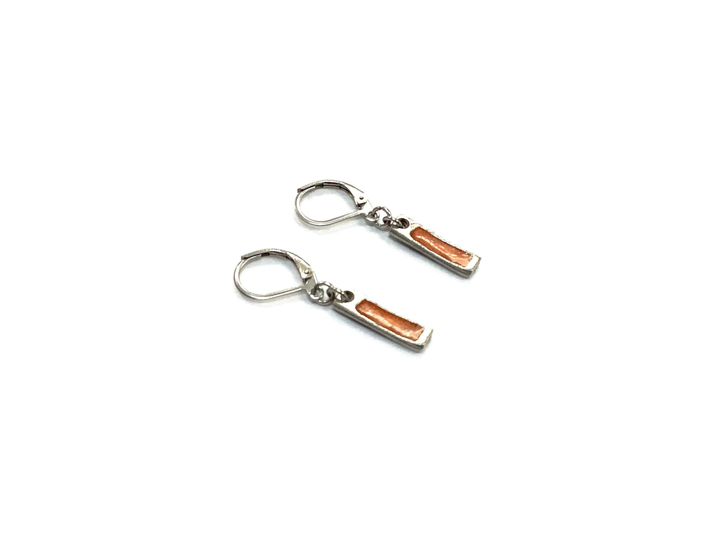 Suspendues à l'oreille Tige Art 17mm - Rouge Bijoux