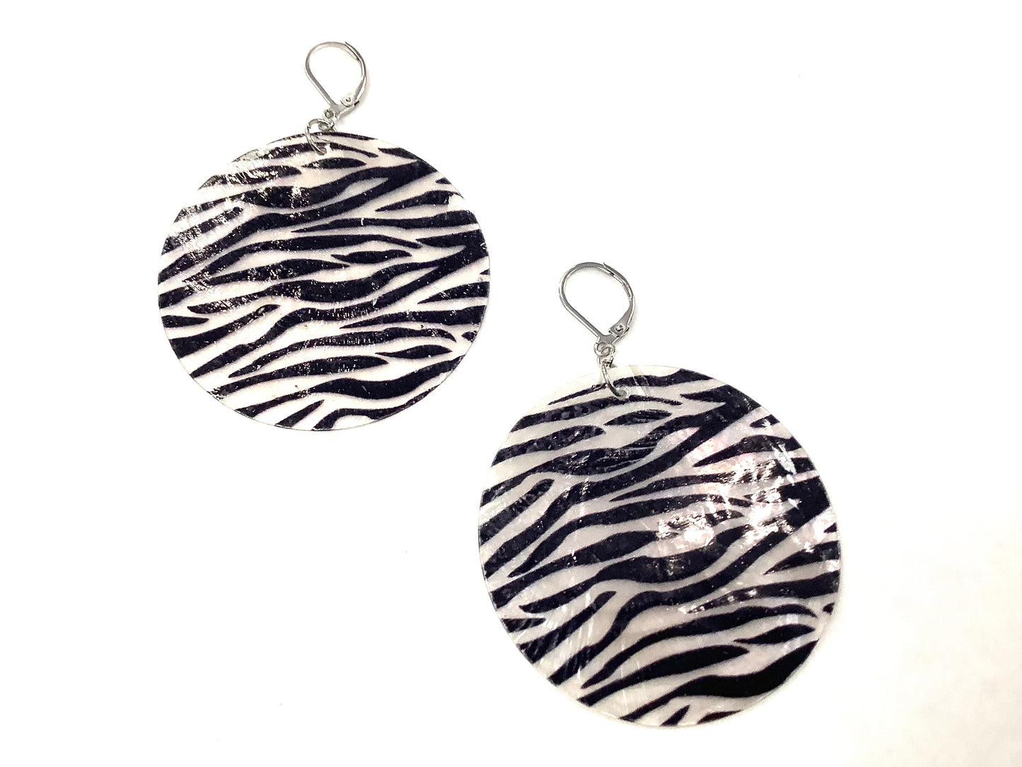 Boucles d'oreilles Coquillage RA01- Zèbre - Rouge Aventure