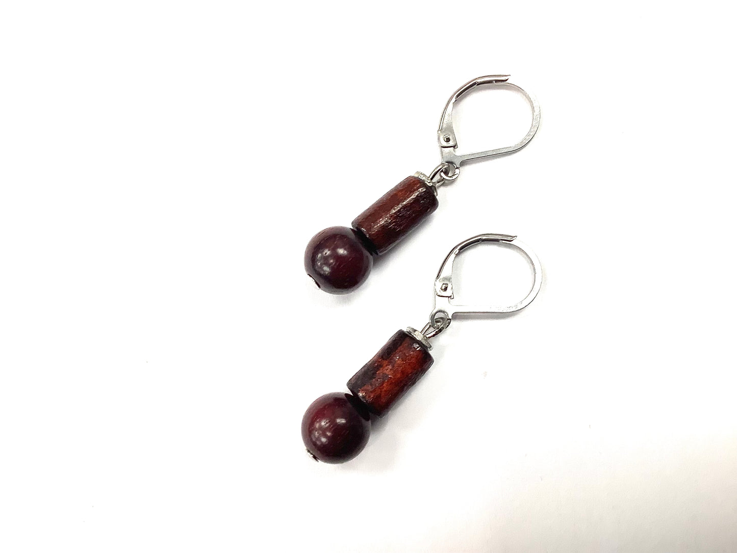 Boucle d'oreilles en bois MJ Bijoux