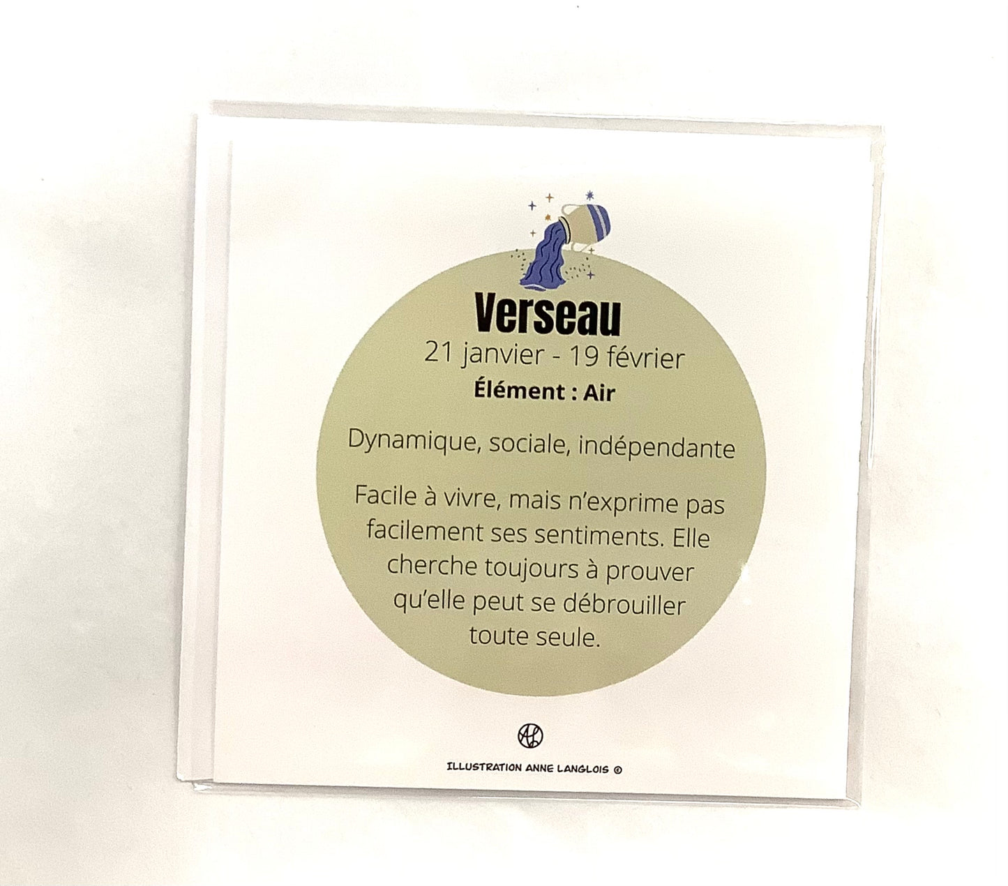 Carte Verseau - Créations Anne Langlois