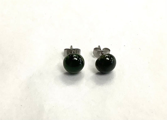 Bo Demi-sphère - 8MM -  vertes forêt - Rouge Inox