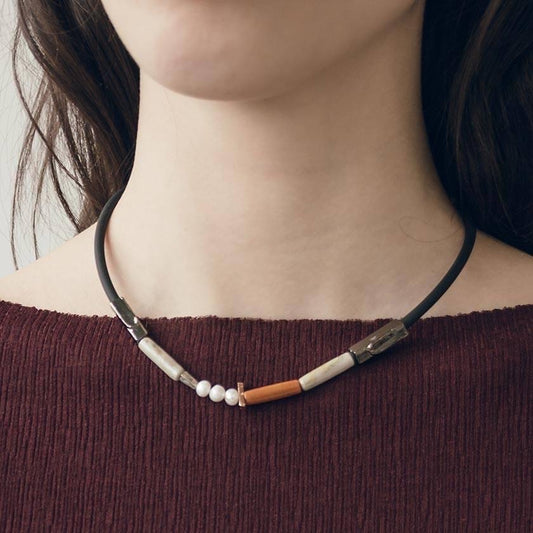 Collier Gabbro Cognac - Anne-Marie Chagnon
