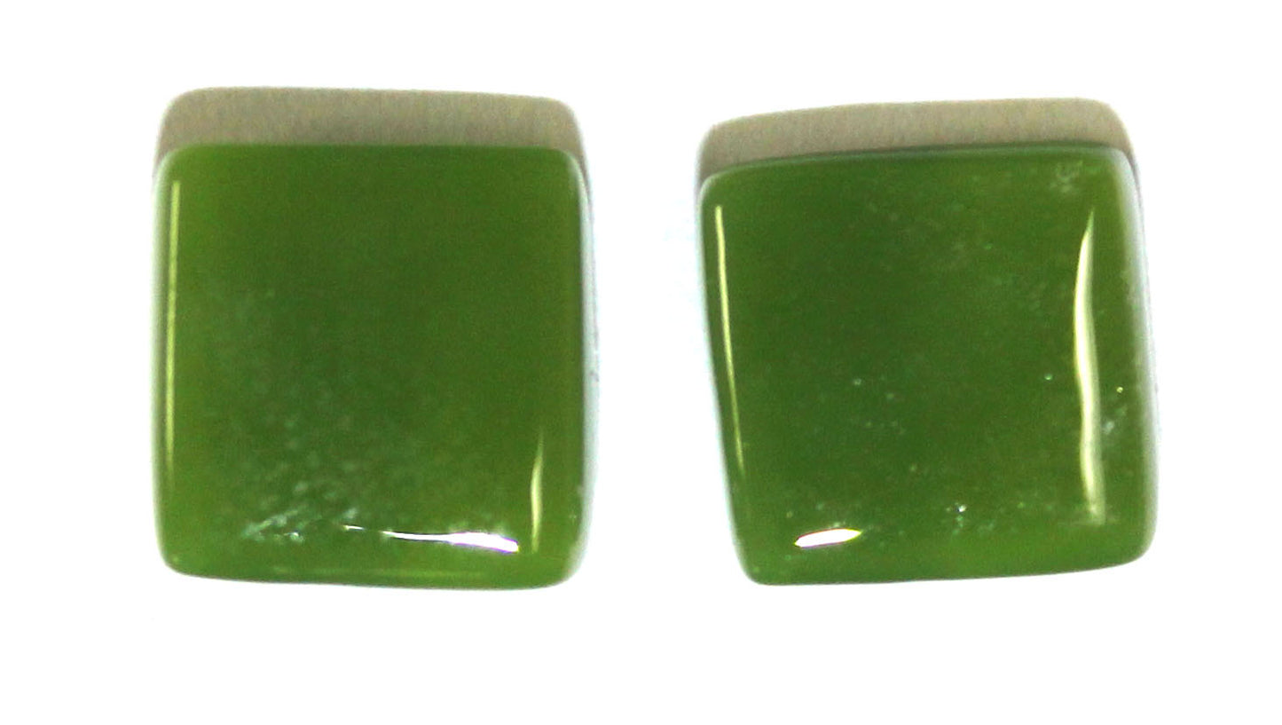 Boucles d'oreille unie carré- Créart