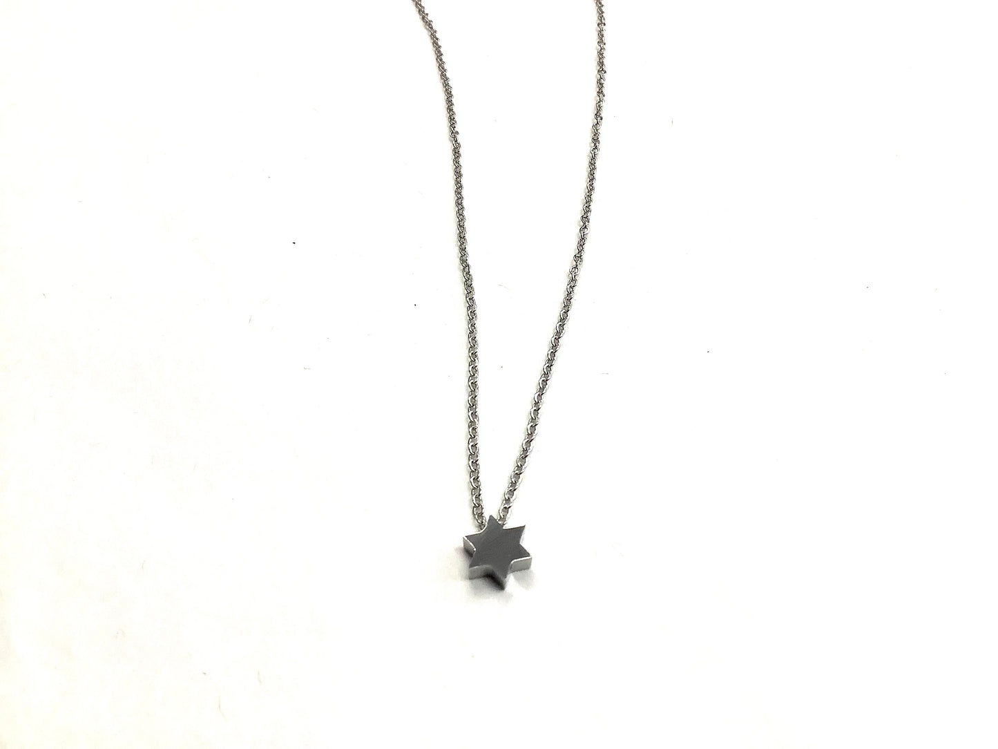 Collier Étoile argent - Rouge Inox