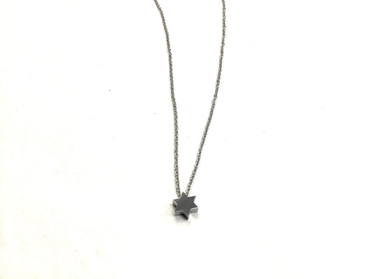 Collier Étoile argent - Rouge Inox