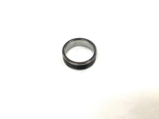 Bague Charbon - Rouge Inox