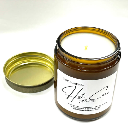 Bougie Hot Coco Agrumes 8 oz - Chic Bohemia