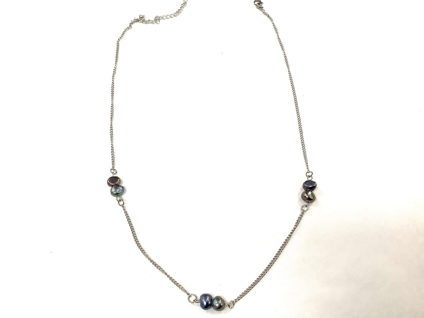 Collier Perlé - Noir - Rouge Inox