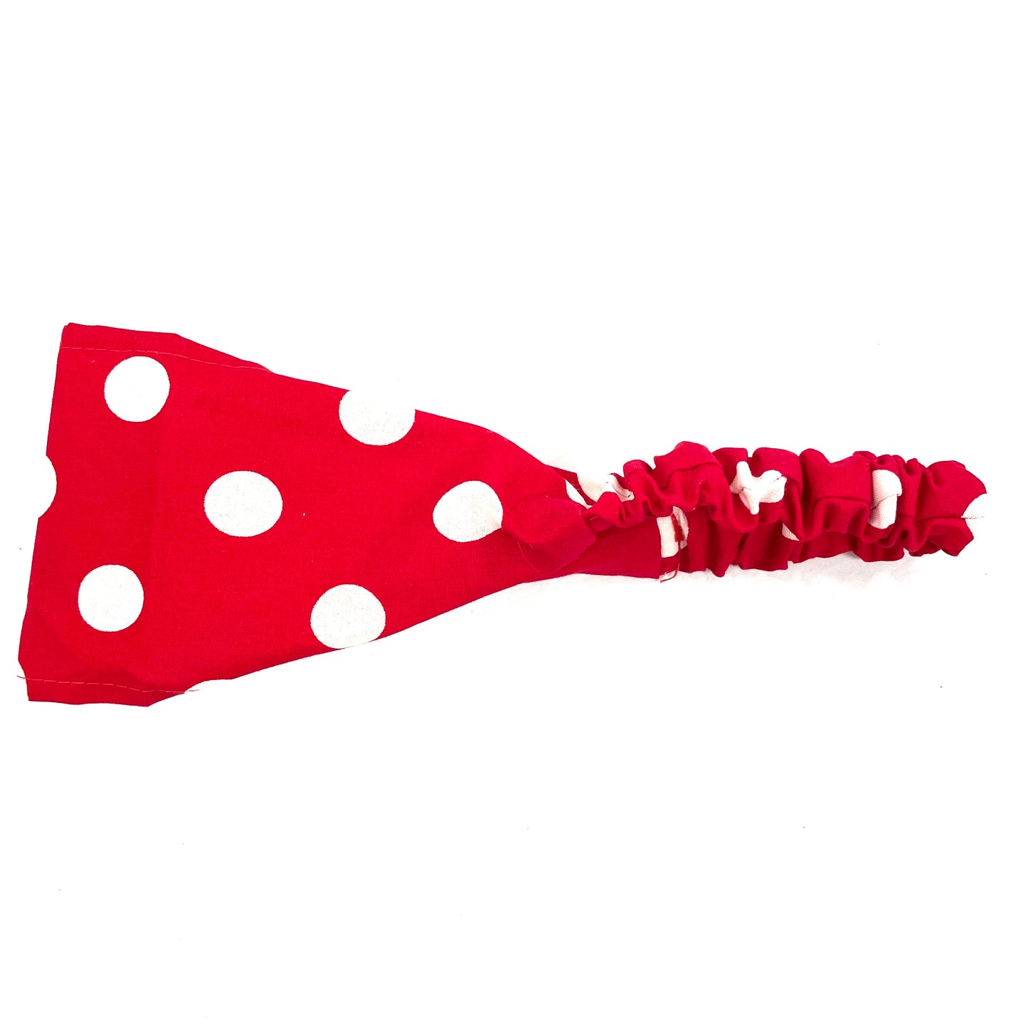 Bandeau Rouge Gros Pois Blanc - Rouge Canapé