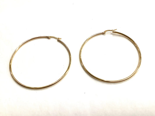 Gold Rings 65 mm - Red Stainless Steel