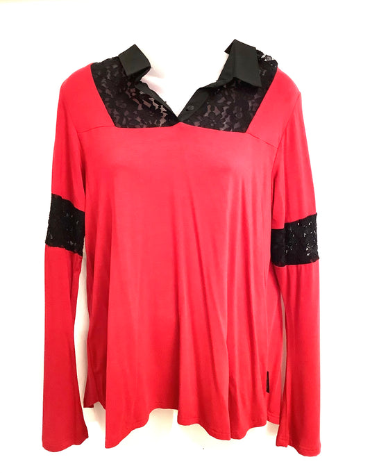 Chandail Chemisier Raymonde rouge