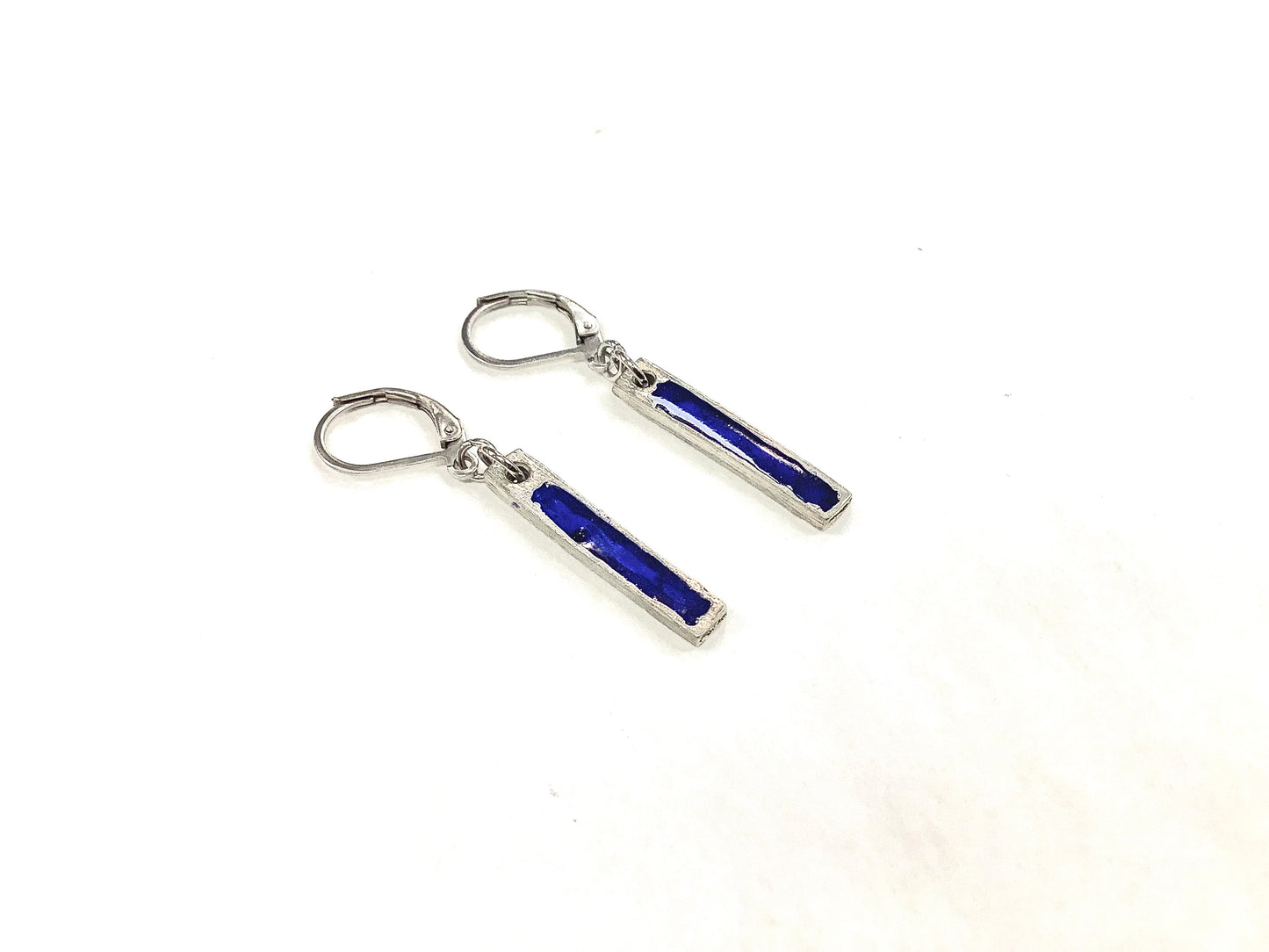 Suspendues à l'oreille Tige Art 24mm Naturel - Rouge Bijoux