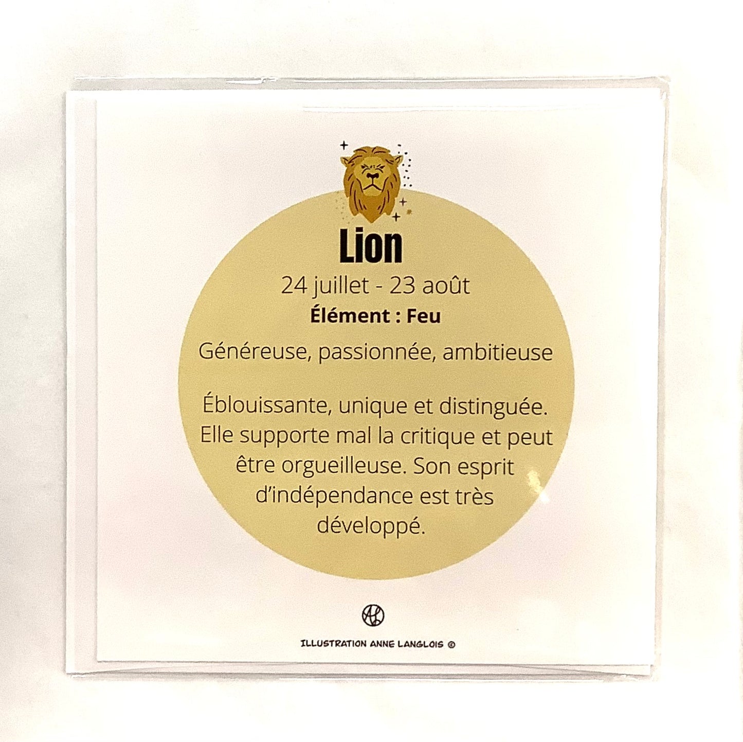 Carte Lion - Créations Anne Langlois