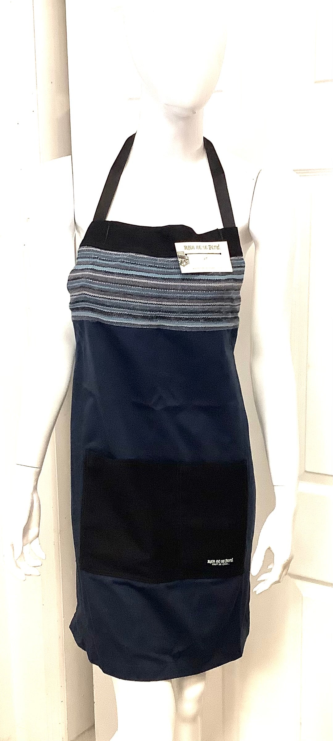 Tablier Cuistot - Marine et noir - Rien ne se perd