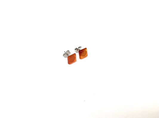 Boucles d'oreilles Braises - Rouge Inox