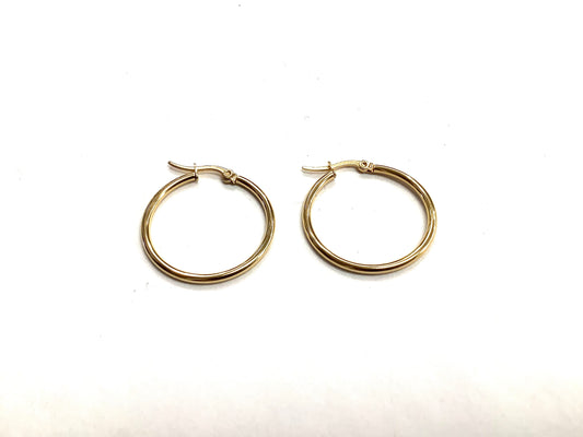 Gold Rings 35 mm - Red Stainless Steel