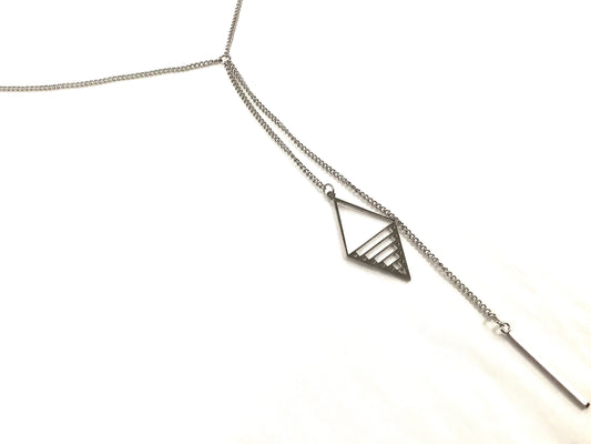 Collier Campanule - Argent - Rouge Inox