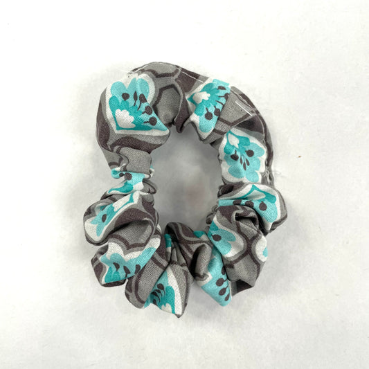 Chouchou Gris Fleurs Turquoise - Rouge Canapé