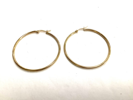 Anneaux Or 45 mm - Rouge Inox