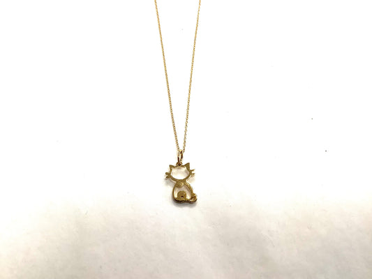 Collier Chaton or - Rouge Inox