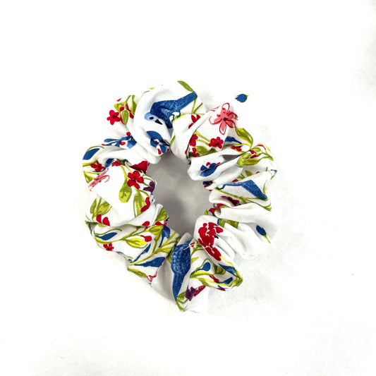 Chouchou Blanc Fleurs Multi - Rouge Canapé