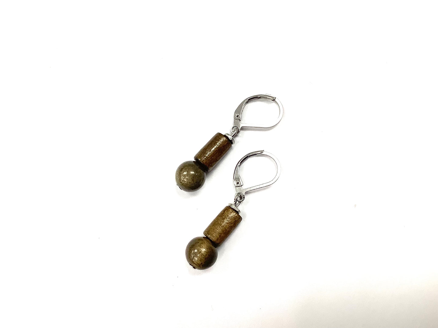 Boucle d'oreilles en bois MJ Bijoux