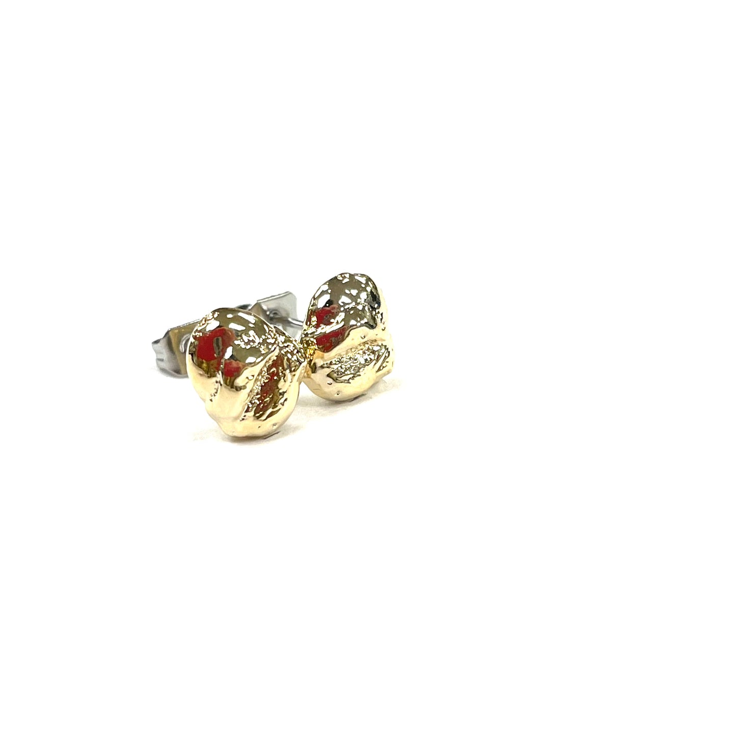 Boucles à l'oreille Pépite Fondue 8mm - Rouge Bijoux
