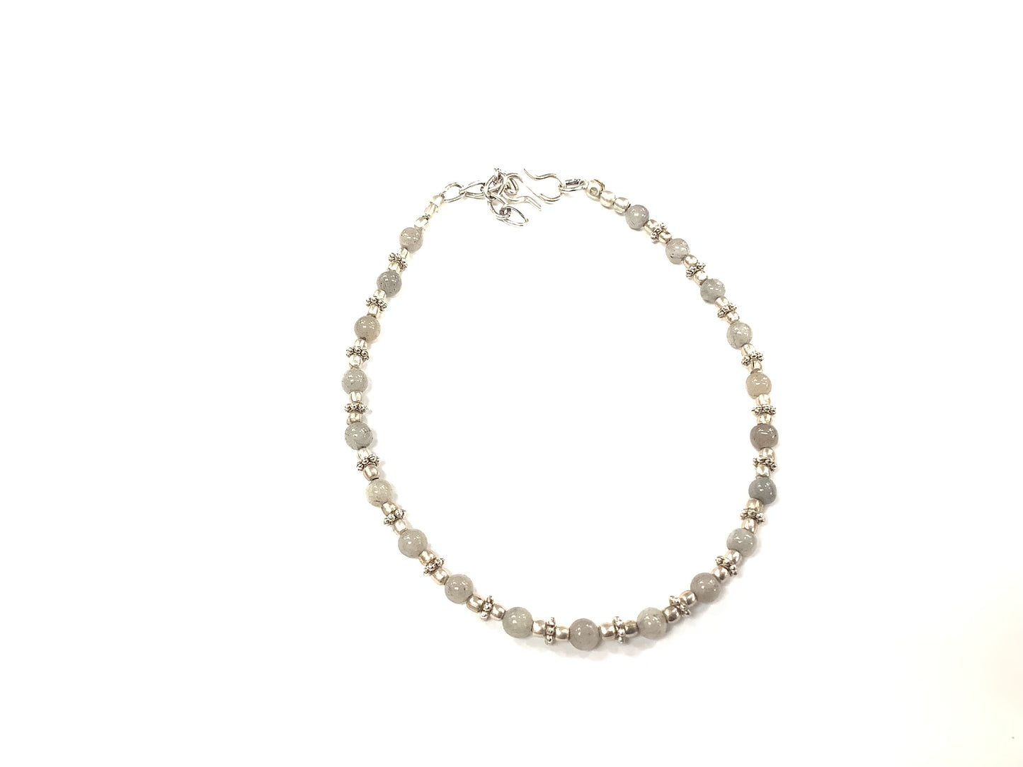 Bracelet de cheville RI52 - Pierre de lune - Rouge Import